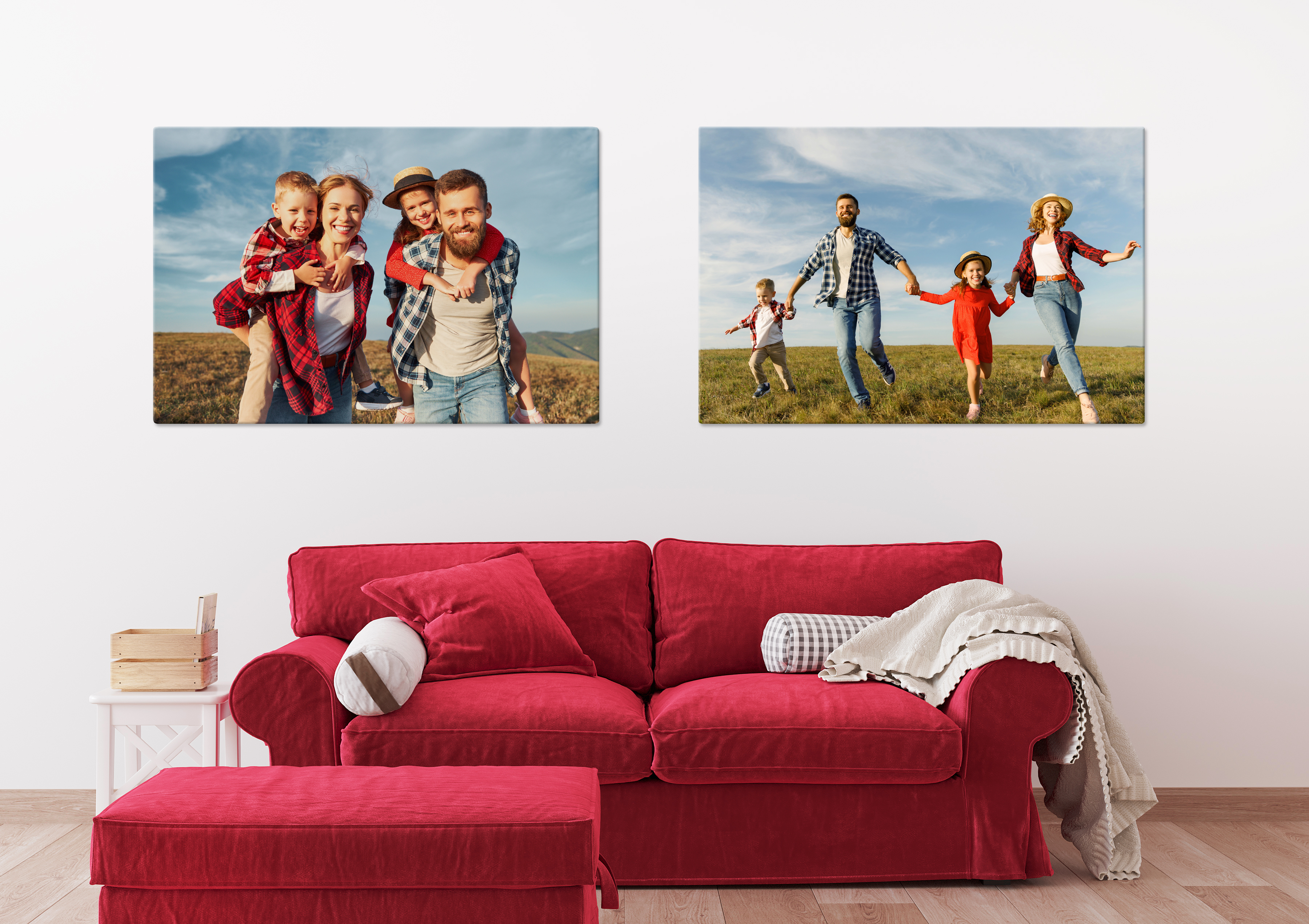 Fotografia na plátne v interiéri