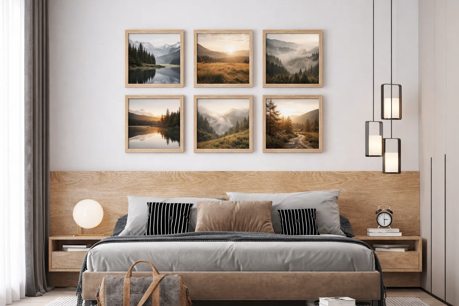 Galéria fotoobrazov v obývacej izbe