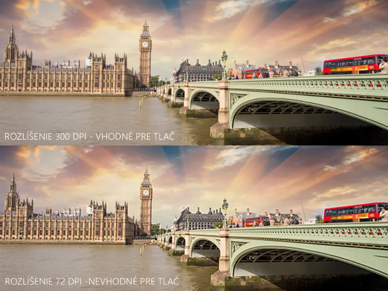 Porovnanie rozlíšenia 72 dpi a 300 dpi